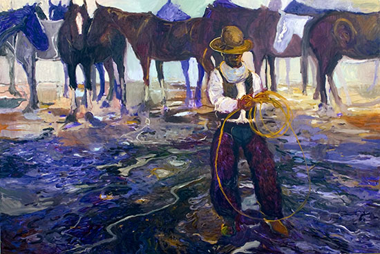 Cowboy Santiago Perez - Paintings of the West