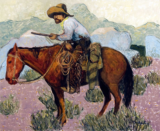 Ranger Santiago Perez - Paintings of the West