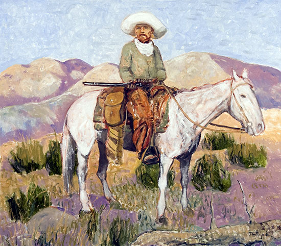 The Line Rider Santiago Perez - Paintings of the West