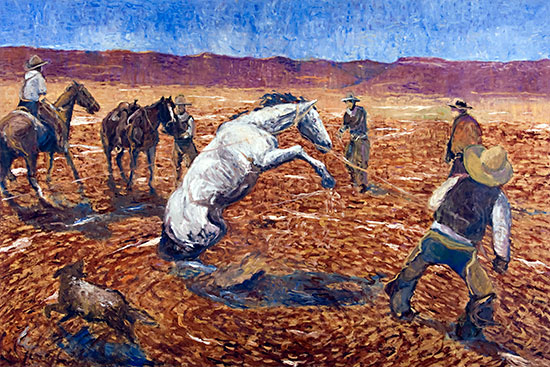 They Caught Him Out There Santiago Perez - Paintings of the West