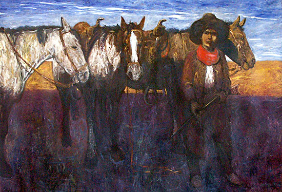 Watch Them Horses Well Santiago Perez - Paintings of the West